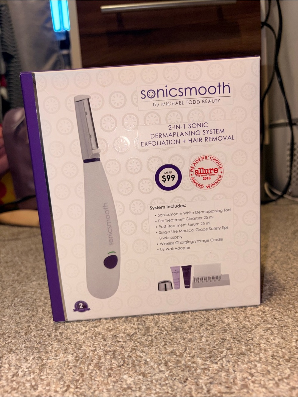 Michael Todd Beauty Sonicsmooth 2-in-1 Sonic Dermaplaning System – New Open Box